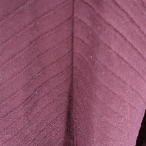 Lane Bryant Maroon/Holiday Cranberry Shawl w/Fringe One Size - Picture 8 of 9